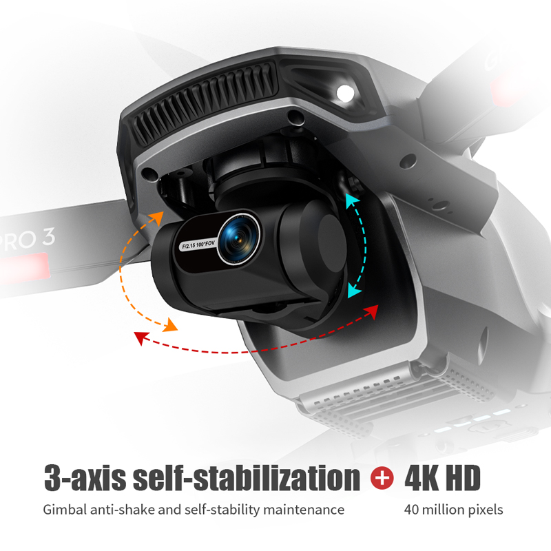 L106 Pro 3 Drone 5G WIFI FPV F - Drone Gimbal 3 Axis recension och pris