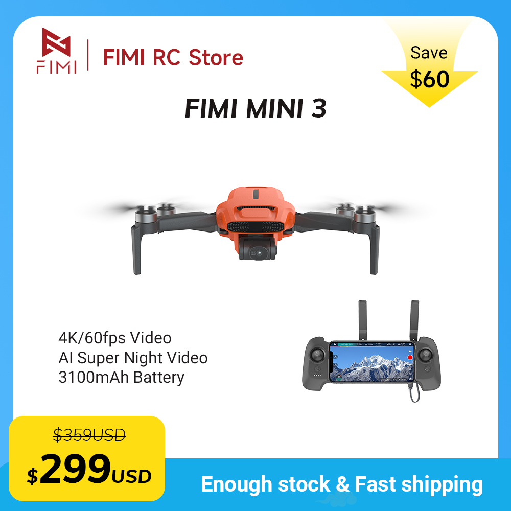 FIMI MINI 3 Camere Drone 4K 60 - Drone Gimbal 3 Axis recension och pris
